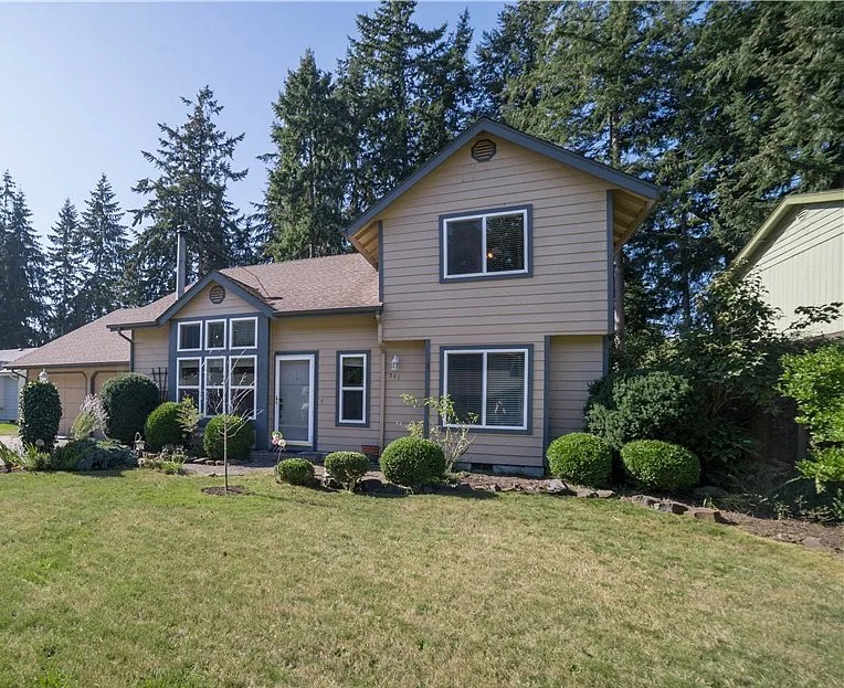 Font of two story house.